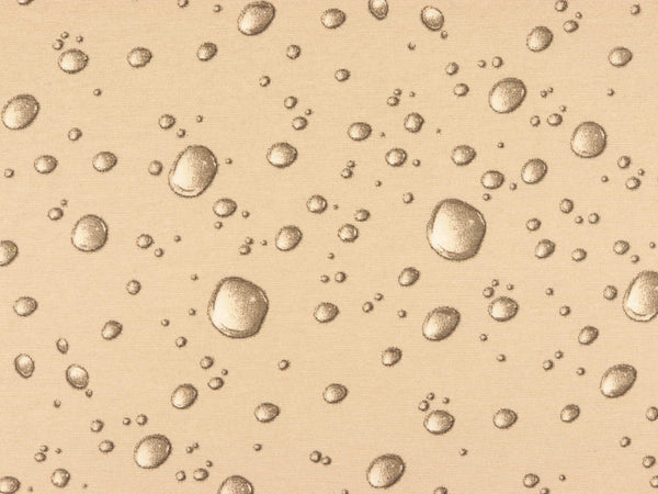 Beschichtete Baumwolle Samuel Tropfen auf Beige