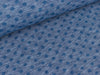 Reststück 34cm - Jersey Nadine Punkte blau-rauchblau meliert
