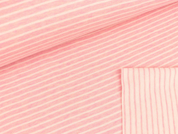 Hamburger Liebe Doubleface Jacquardjersey Dreamy Stripes rose