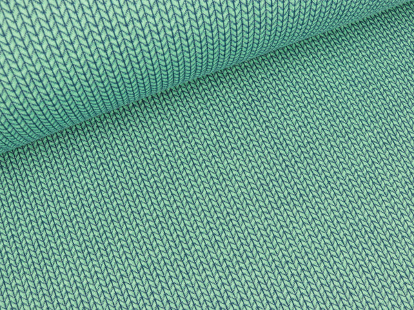 Reststück 23cm - Jacquardjersey Knit Knit Summer Edition verdino-atlantic