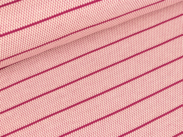 Hamburger Liebe Jacquardjersey Stripy Drizzle puder-ciclamino