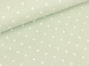 Baumwoll Musselin Double Gauze Sterne weiß auf Mint