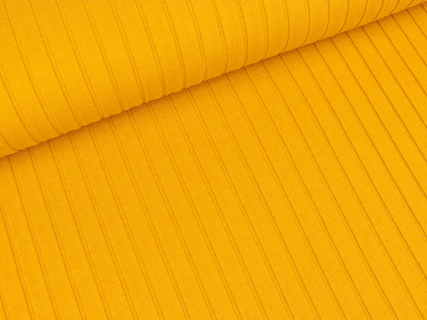 Rippjersey Gaia senfgelb uni