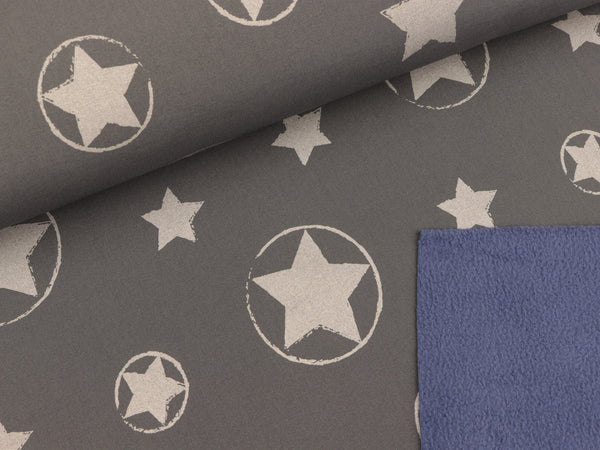 Reflektor Softshell Sterne dunkelgrau