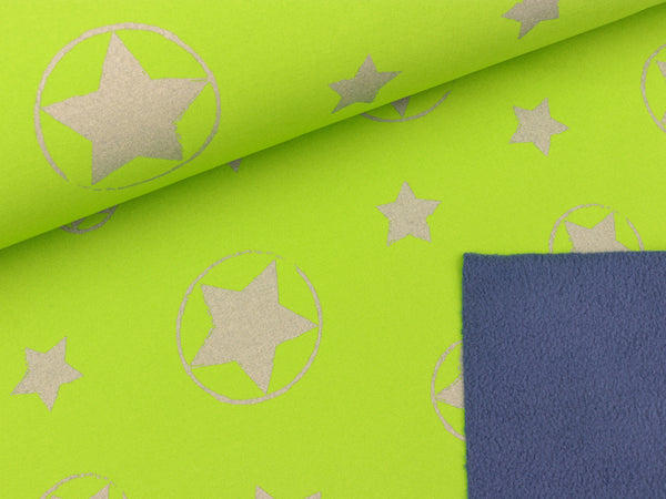 Reflektor Softshell Sterne lime