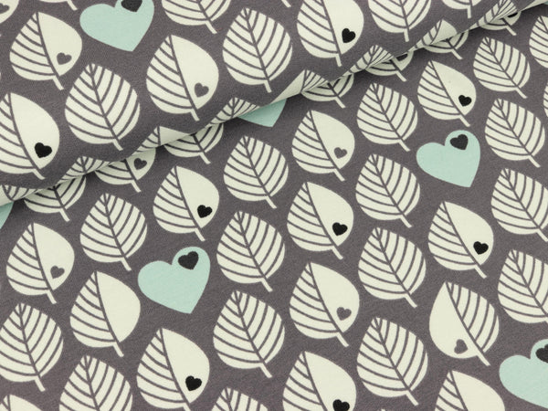 Blättersweat grau-mint byGraziela