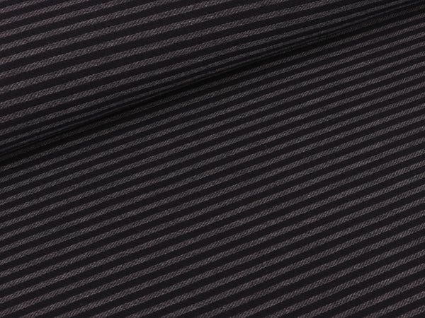 Jacquard Jersey Manchester Streifen dunkelblau
