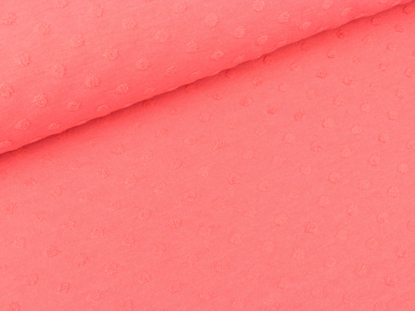 Baumwolljersey Minkydots koralle