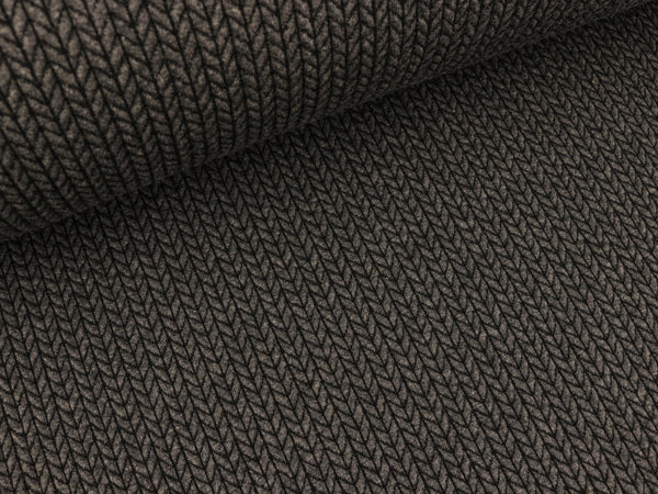 Hamburger Liebe Pattern Love Big Knit anthrazit meliert-schwarz