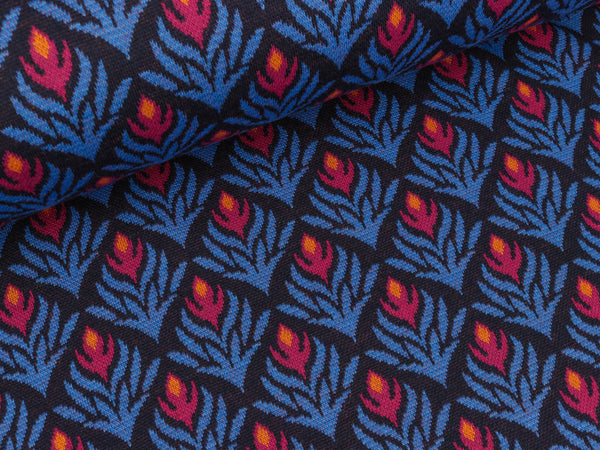 Hamburger Liebe Mini-Jacquard Pattern Love Heather blue navy
