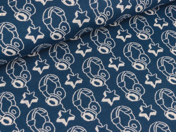 Hamburger Liebe Pattern Love Doubleface Jacquard Jersey Star Beat atlantic