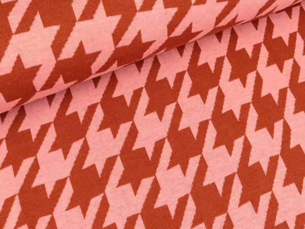 Hamburger Liebe Jacquard Pattern Love Houndstooth rose melange