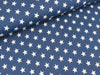 Baumwolljersey Sterne Jerseystars weiß auf Jeansblau