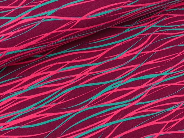 Baumwollsweat Wire beere-bunt by Petra Laitner