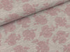 Viscosejersey Romantic Roses altrosa auf hellgrau meliert