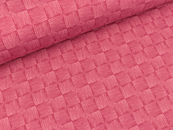 Kritzel-Schachbrett-Sweat Rick beere