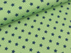 Baumwolljersey Sterne lapis blue auf Greenery