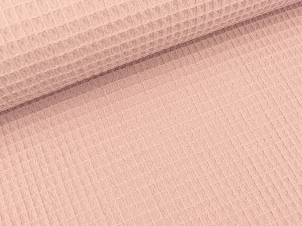Waffelpiqué rosenquarz uni