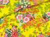 Baumwollstoff Lars Bunte Blumen auf Lime