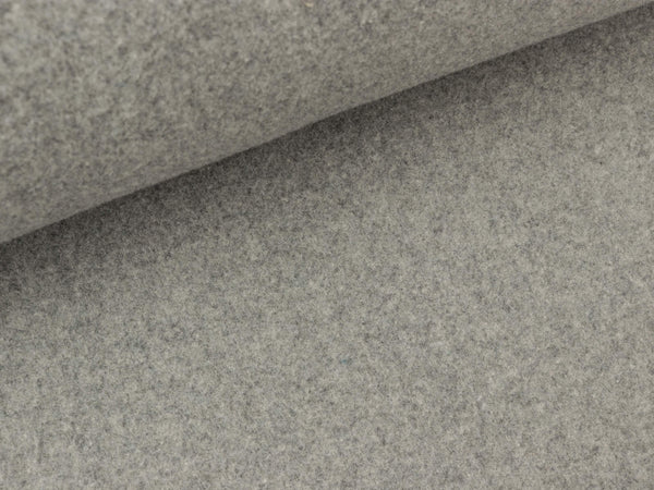 Wollstoff Carlo hellgrau meliert uni