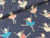Leichter Jeansstoff Demi Ballerinas auf Jeansblau