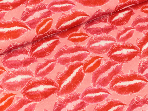 Reststück 65cm - Baumwoll Voile Kiss every single Moment by Cherry Picking