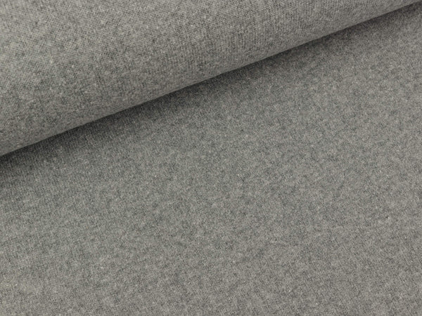 Reststück 30cm - Feinstrick Bene grau meliert