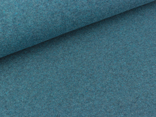 Reststück 12cm - Feinstrick Bene rauchblau meliert