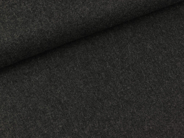 Leichter Wollstoff dunkelgrau meliert