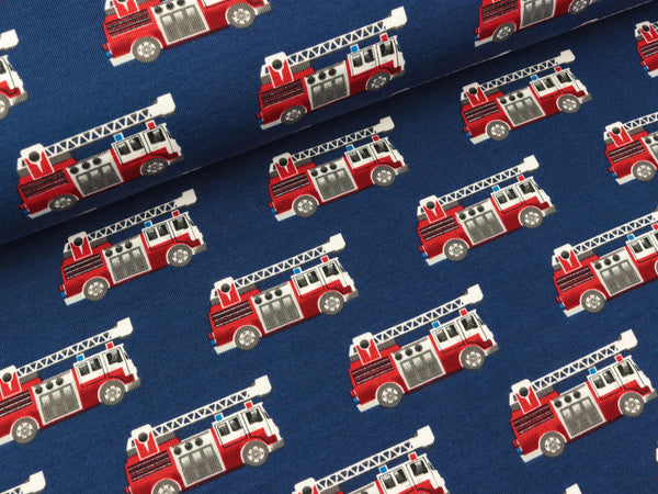 Baumwolljersey Fire Truck dunkelblau