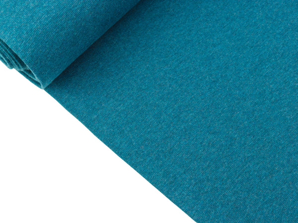 Glatte Bündchenware Heike petrol melange