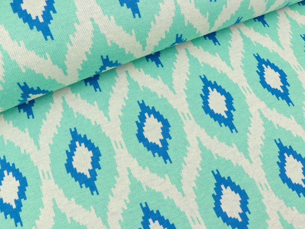 Hamburger Liebe 3 Farb-Jacquardjersey Ikat verdino