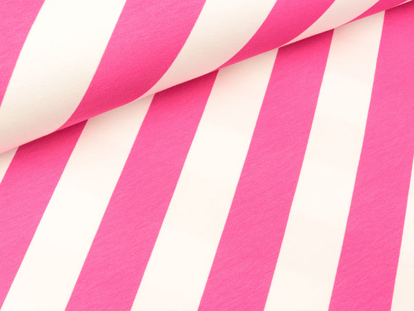 Hamburger Liebe Baumwolljersey This Summer Stripemania ortensia-weiß