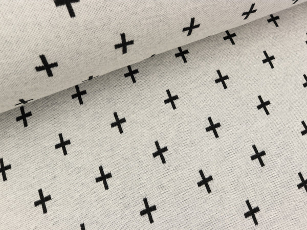 Hamburger Liebe 2 Farb-Jacquardjersey Mono Criss Cross weiß-schwarz