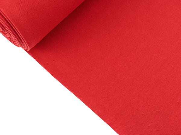 Glatte Bündchenware true red uni