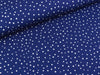 Reststück 36cm - Baumwolljersey Snowflakes weiß auf Dunkelblau by Lila-Lotta