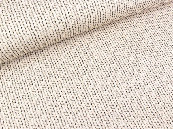 Reststück 26cm - French Terry Cosy Knitting winterweiß by Cherry Picking