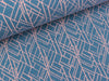 Reststück 46cm - Jacquard Jersey Darling Linien jeansblau-rose apricot by Lila-Lotta