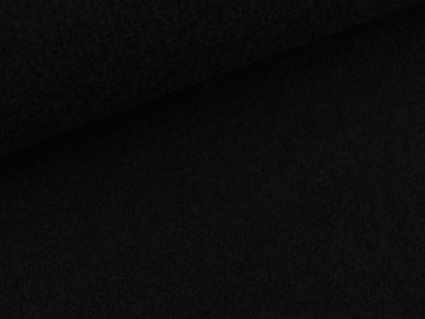Wollwalk schwarz meliert uni