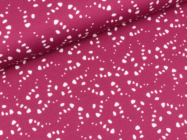 Reststück 26cm - Baumwolljersey Margee Glory erika by Lila-Lotta