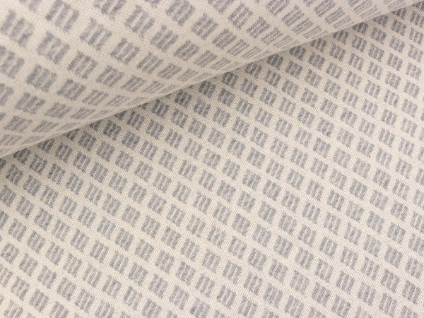 Hamburger Liebe Botanical 2 Farb-Jacquardjersey Check meringa-mittelgrau meliert