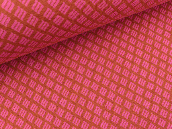 Hamburger Liebe Botanical 2 Farb-Jacquardjersey Check brucciato-ortensia