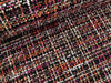 Jacquard Boucle Karo schwarz-pink-orange-weiß kariert