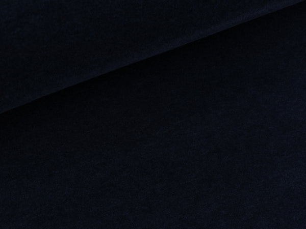 Reststück 60cm - Organic Nicki blue navy uni by Hamburger Liebe