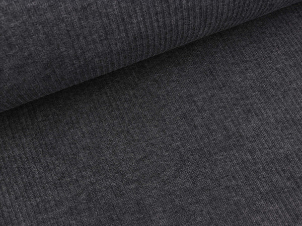 Reststück 12cm - Organic Cord Nicki carbon melange by Hamburger Liebe