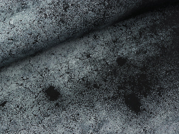 Reststück 15cm - French Terry Mr. Grey Stone dunkelgrau-schwarz by Cherry Picking