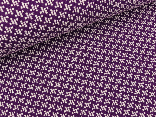 Hamburger Liebe Mini Jacquard Check Point Wind Mill Knit viola-winterweiß