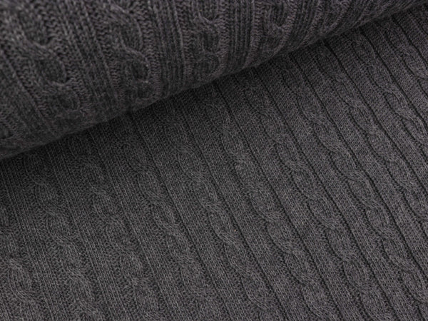 Hamburger Liebe Check Point Grobstrick Knitty Plait No.2 carbon melange