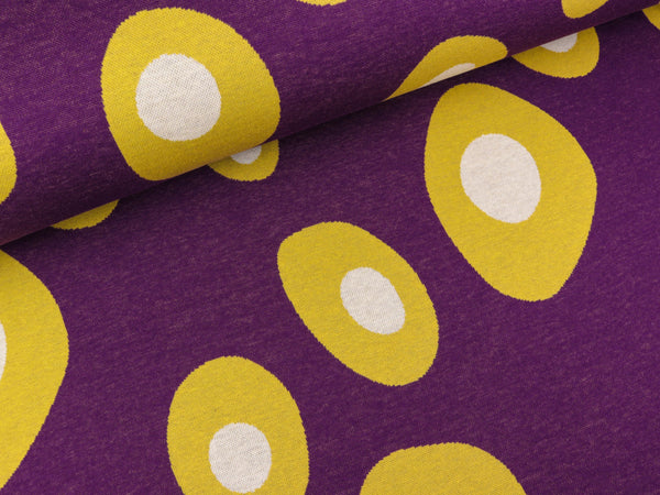 Hamburger Liebe 3 Farb-Jacquardjersey Check Point Sunny Side Up viola