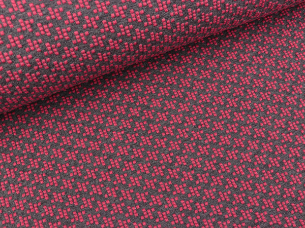 Hamburger Liebe Mini Jacquard Check Point Wind Mill Knit azalea-carbon
